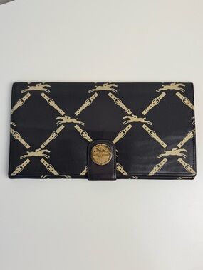 Longchamp Vintage Brown Leather Long Wallet